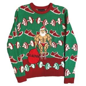 Blizzard Bay Buff Santa Ugly Christmas Sweater Mens Funny Party Bodybuilder